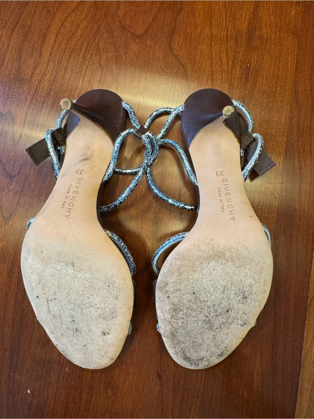VINTAGE GIVENCHY Metallic Sandals